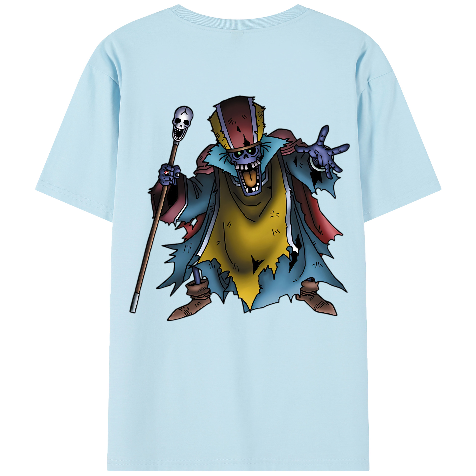 （画像用） ドラゴンクエスト Doragon Kuesuto Dragon Quest 綿100％半袖Tシャツ（背面プリント）